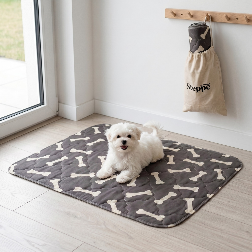 Steppe Yıkanabilir Köpek Tuvalet Pedi Seti (Kaydırmaz & Yüksek Emicilik)