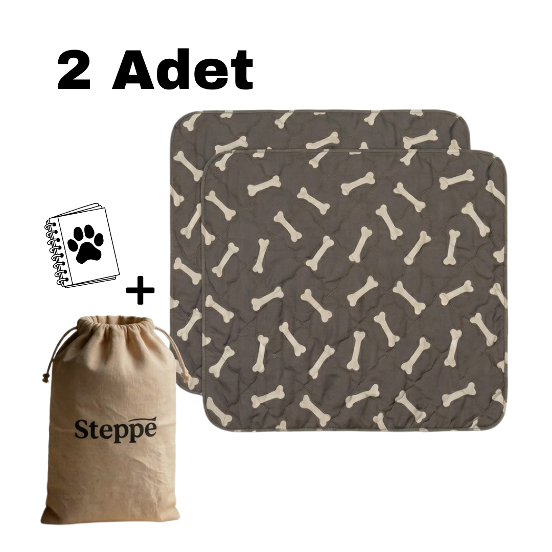 Steppe Yıkanabilir Köpek Tuvalet Pedi Seti (Kaydırmaz & Yüksek Emicilik)